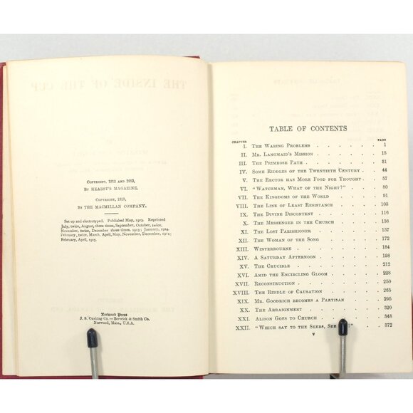 Antique Book "The Inside Of The Cup" By Winston Churchill, Macmillan Co. 1915 - Picture 4 of 9